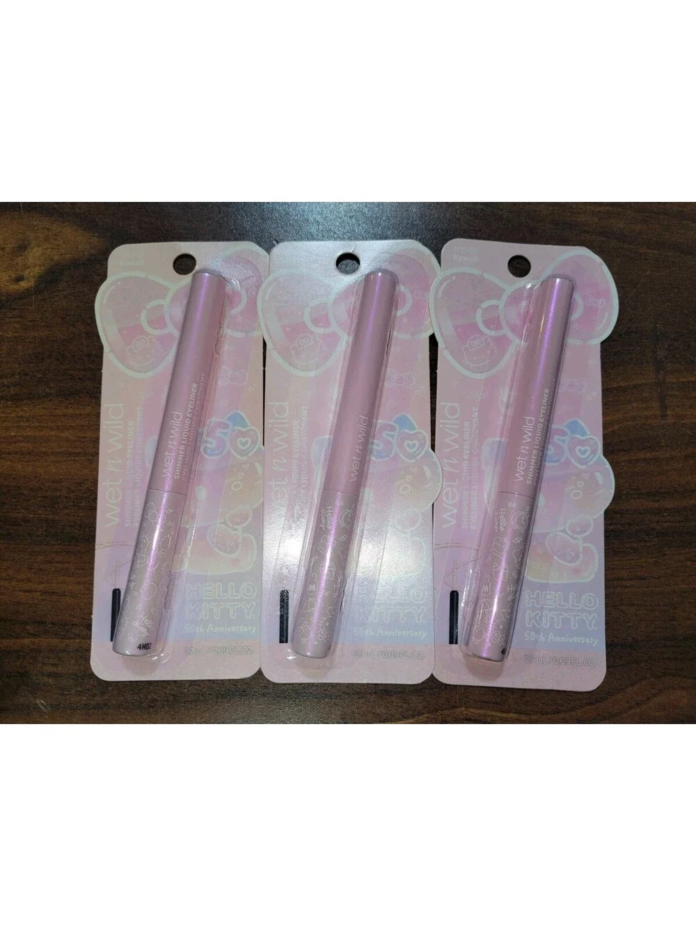 Hello Kitty 50th Anniversary Wet N Wild Shimmer Eyeliner, Kawaii 116797- 3pack